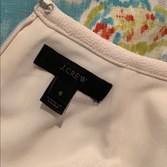 J Crew Cap Sleeve Cream Black Edged Lace Dress - Picture 6 of 7